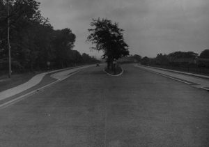 This is an archive image of the Neville's Cross Cycle Tracks on the old A1 (now A167) and is courtesy of the Durham County Archives
